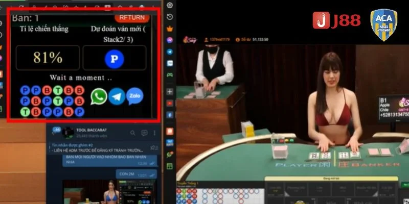 Tool thuật toán soi bài Baccarat gợi ý đặt cược.